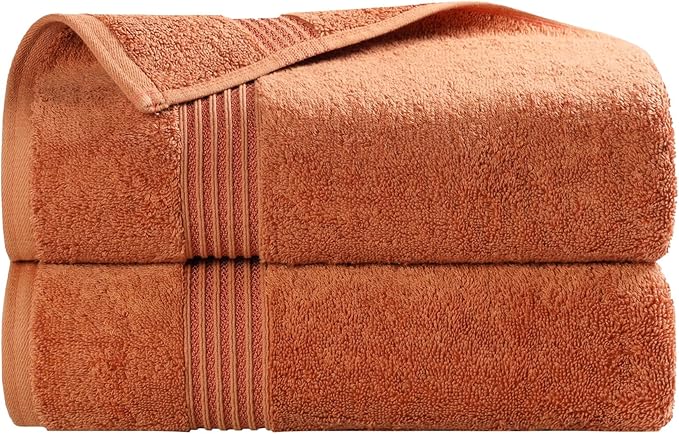 Superior Egyptian Cotton 3-Piece Towel Set, Assorted Towels for Home Bathroom, Master Bath, Decor Essentials, Includes 1 Bath, 1 Hand, 1 Face Towel/Washcloth, Quick Dry, Absorbent, Caramel Brown