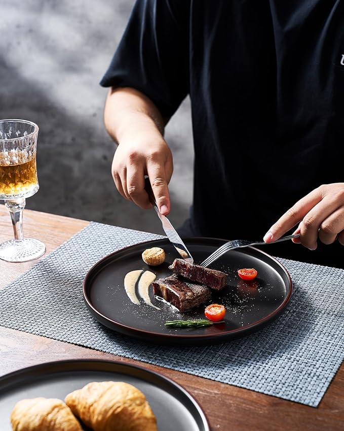 Famiware Mercury Dinnerware Sets with Mugs, Service for 4 (16 Pieces), Plates and Bowls Sets, Microwave and Dishwasher Safe Dishes Set, Multi-color