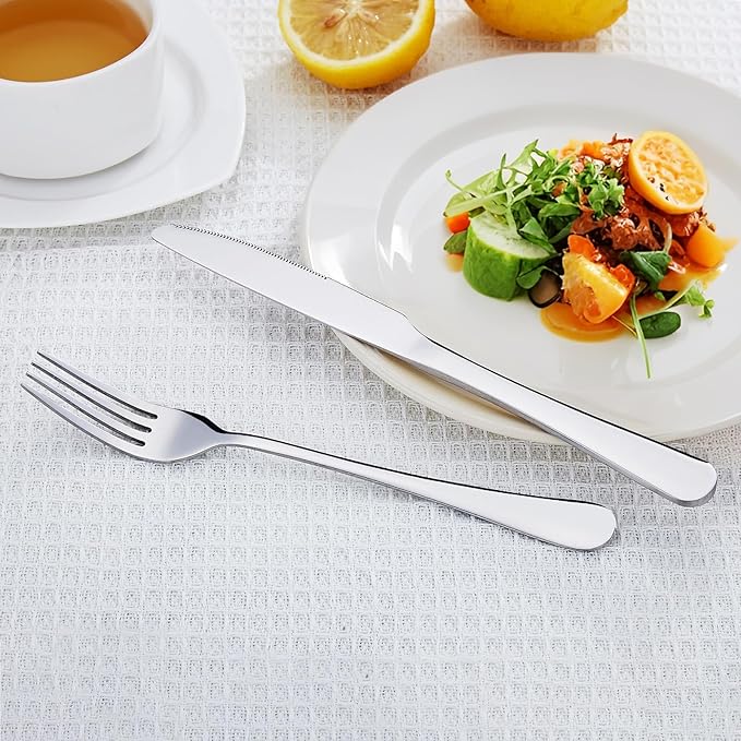 36 Piece Dinner Fork Set (8 Inches) - Premium Stainless Steel Silverware Forks -Table Forks, Metal Forks for Home or Restaurant, Mirror Polished And Dishwasher Safe