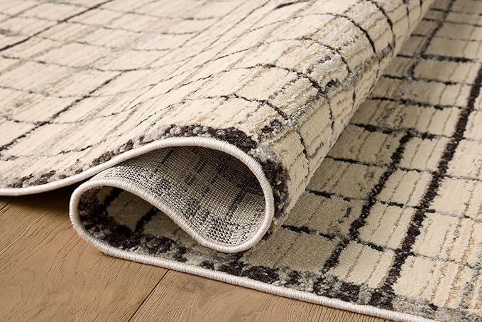 Loloi Jeremiah Brent Bleecker Collection BLE-01 Ivory/Charcoal 9'-2" x 13' Area Rug