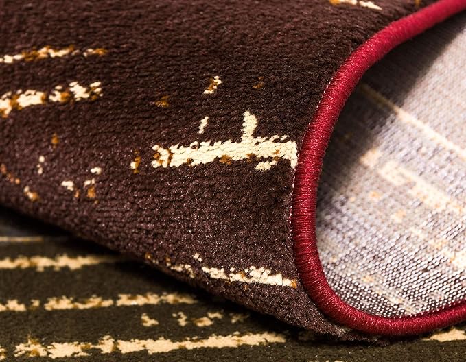 Unique Loom Barista Collection Area Rug - Mundo Nova (4' 1" Round, Beige/ Blue)