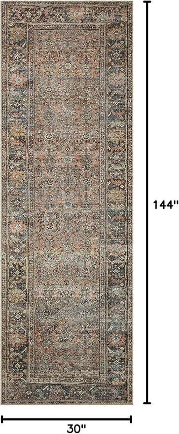Loloi Adrian Collection ADR-03 Terracotta/Multi 2'-6" x 12'-0", .19" Thick Runner Rug