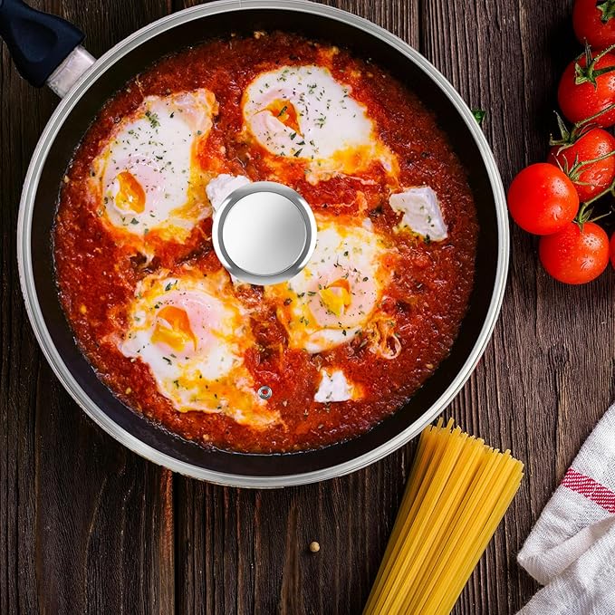 6.5 Inch Pan Lid for Frying Pan, Skillet, 4mm Clear Tempered Glass, Compatible with Dishwasher and Ovens