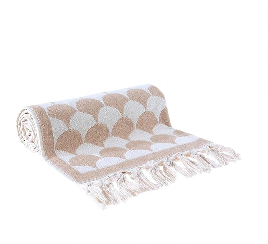 sea me at home 100% Turkish Cotton Bath, Beach, and Pool Towel with Unique Design - 31x62 Inches (Calm Sands)
