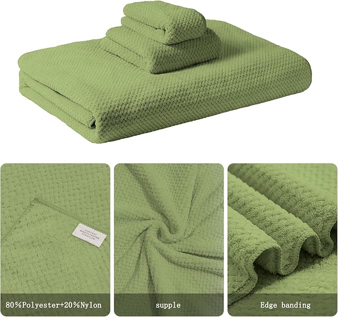 Soft Coral Fleece Bath Towel for Sensitive Skin - Extra Size for Full Coverage, Quick-Dry and Durable