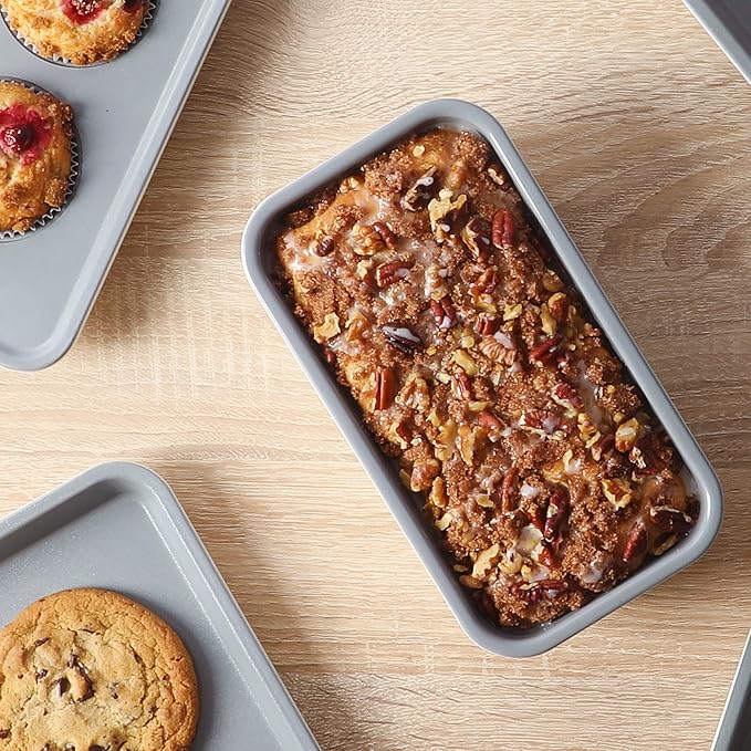 Sur La Table Kitchen Essentials Bake Sale 9 X 5 Inch PFOA, PFAS, PTFE Free Nonstick Loaf Pan - Linen White