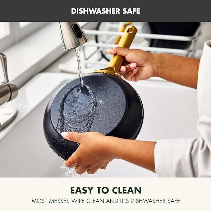 GreenPan Nonstick Reserve Pro 10 Piece Cookware Set, NSF Certified Ceramic, Hard Anodized PFAS-Free Pots & Pans Set with Lids, Stainless Steel Handles, Oven & Dishwasher Safe, Black