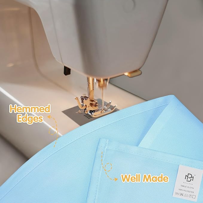 BRILLMAX 6 Pack Light Blue Tablecloths for 6 Foot Rectangle Tables 60 x 102 Inch - 6ft Rectangular Bulk Linen Polyester Fabric Washable Cloth Cover for Wedding Reception Banquet Birthday Party