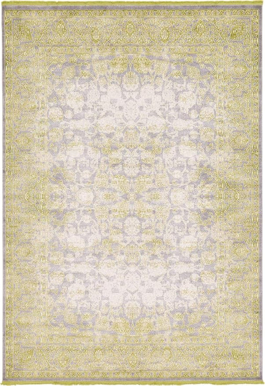 Unique Loom Traditional Classic Intricate Design Distressed Vintage Detail, Area Rug, 8' 0" x 11' 4", Light Green/Gray