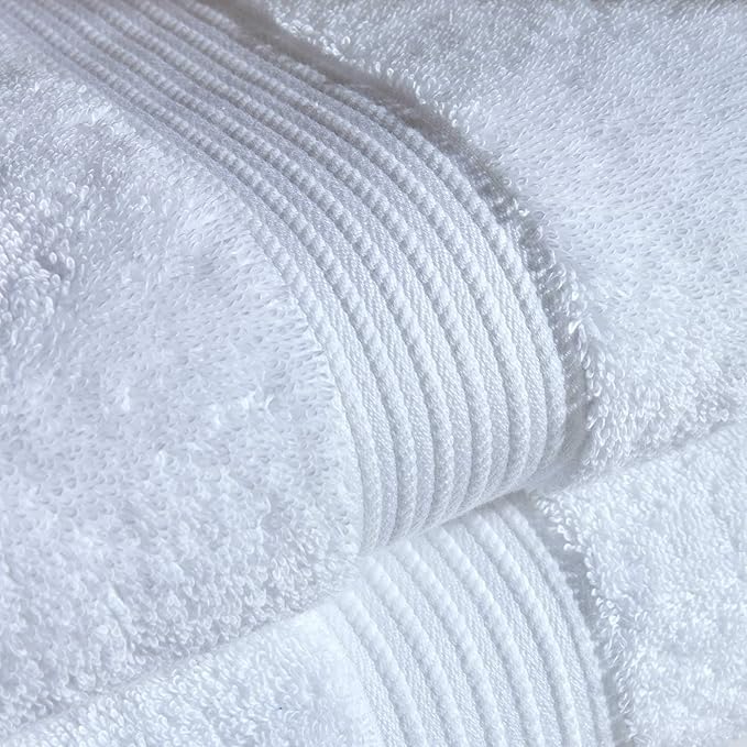 Christy Supreme Hygro 4 Piece Towel Set | White | 100% Luxury Supima Cotton | Ultra Soft | Super Absorbent | 650GSM | 2 Bath Towels 2 Hand Towels
