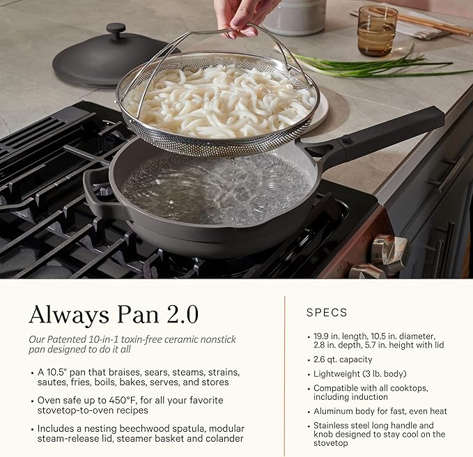 Our Place Cookware Set - 13-Piece Kit Including the Always Pan, Perfect Pot and Spatulas | Multifunctional, Toxin-Free Nonstick | Heat Safe up to 450°F | Oven, Stove, Induction Compatible | Steam