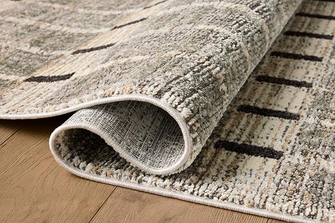Loloi Jeremiah Brent Bleecker Collection BLE-04 Sage/Granite 2'-7" x 10'-0" Runner Rug