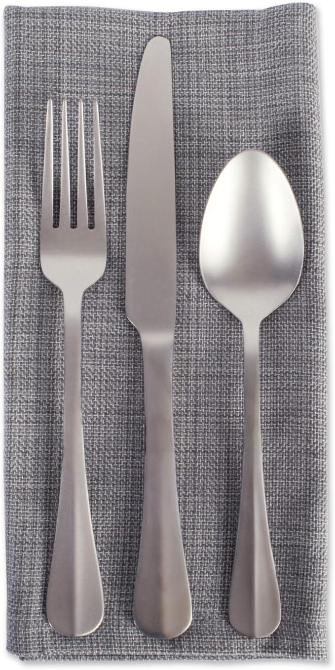 DII Variegated Tabletop Collection, Napkin Set, 20x20, Gray, 6 Piece