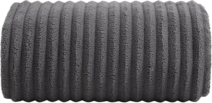 40x80 Inches Bath Sheets Towels for Adults Luxury Microfiber Extra Large Bath Towels for Bathroom Super Soft Absorbent Quick Dry with Hanging Loop (Charcoal Grey,1PCS)