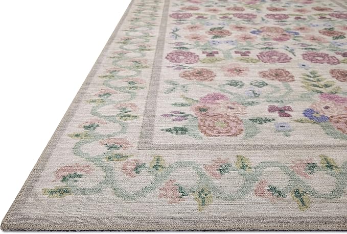 Loloi Rifle Paper Co. Rosa Collection RSA-01 Ivory 3'-9" x 5'-6" Accent Rug
