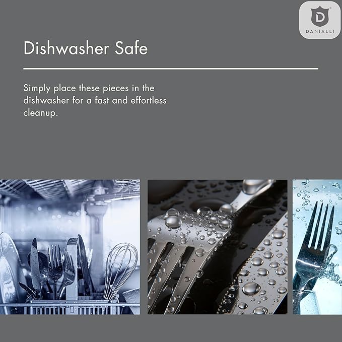 Engraved Silverware Set for 16 | 18/10 Stainless Steel Flatware with Mirror Finish and Engraved Handles | Heavy-Duty, Dishwasher Safe, Built to Last (80-Piece, Mezzano Engraved)