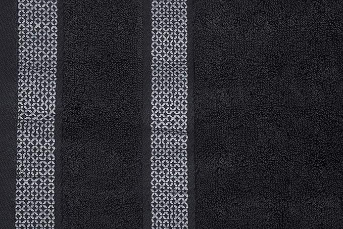 CASA COPENHAGEN® Solitaire Mix 6 Pieces Towel Set- White + Pine Grey, 600 GSM 2Bath Towel 2Hand Towel 2Washcloth, Designed in Denmark Made of Soft Egyptian Cotton for Bathroom, Kitchen & Shower