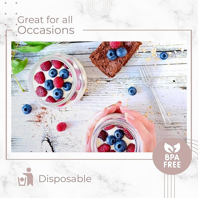 Exquisite Mini Disposable Clear Forks For Desserts - Bulk Pack Of 500 Dessert Forks – Size: 4 Inch - Color: Clear - Real Flatware Look - BPA Free - Food Safe