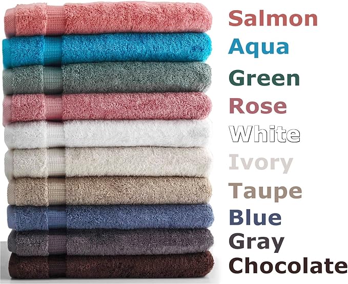 SALBAKOS 100% Turkish Cotton Washcloth Set of 12 13x13 inch | Heirloom Quality | Hotel & Spa Collection | Ultra Soft, Super Absorbent, Washcloth Towels | Made in Turkey (Rose, 12 Washcloths)