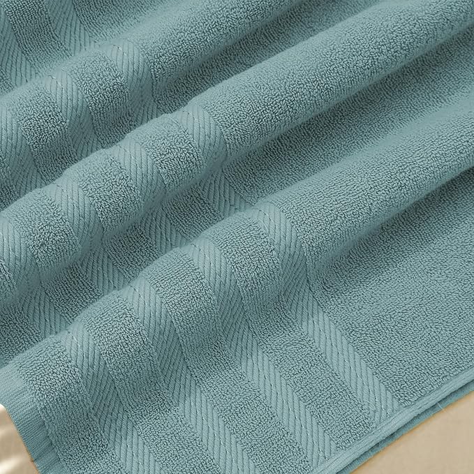 Hearth & Harbor Luxury Hand Towels - 100% Ring Spun Cotton Hand Towels for Bathroom, Shower, Spa, Soft & Absorbent Towels, 4 Piece Set, Teal