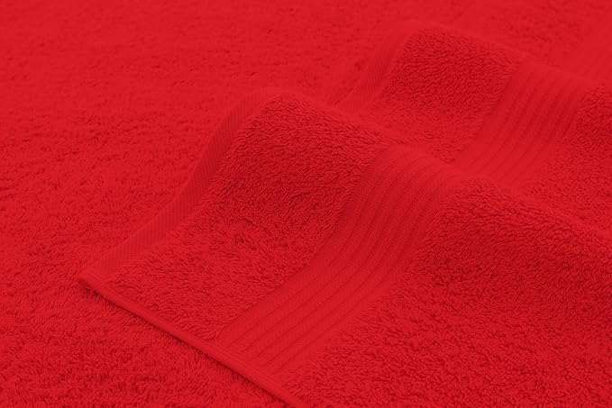 American Veteran Towel, Hand Towels for Bathroom Set of 4, 100% Cotton Turkish Hand Towel Sets, Soft Hand Face Towels, Red Hand Towels