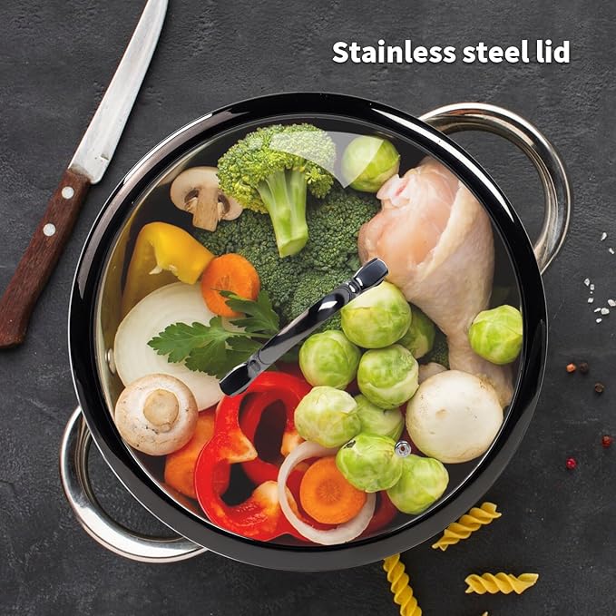 11.5" Tempered Glass Pan Lid with Steam Vent, Thickened to 4mm and Dishwasher Safe and Oven up to 480℉, Universal Lid Fit for Cast Iron Skillets, Frying Saute Pan, Cooking Pot