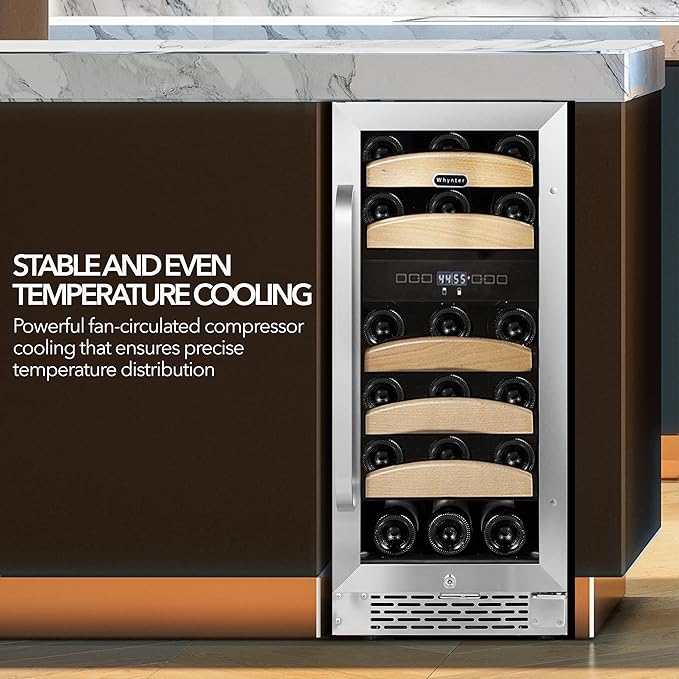 Whynter BWR-281DZ 28 Bottle Dual Temperature Zone Built-In Wine Refrigerator