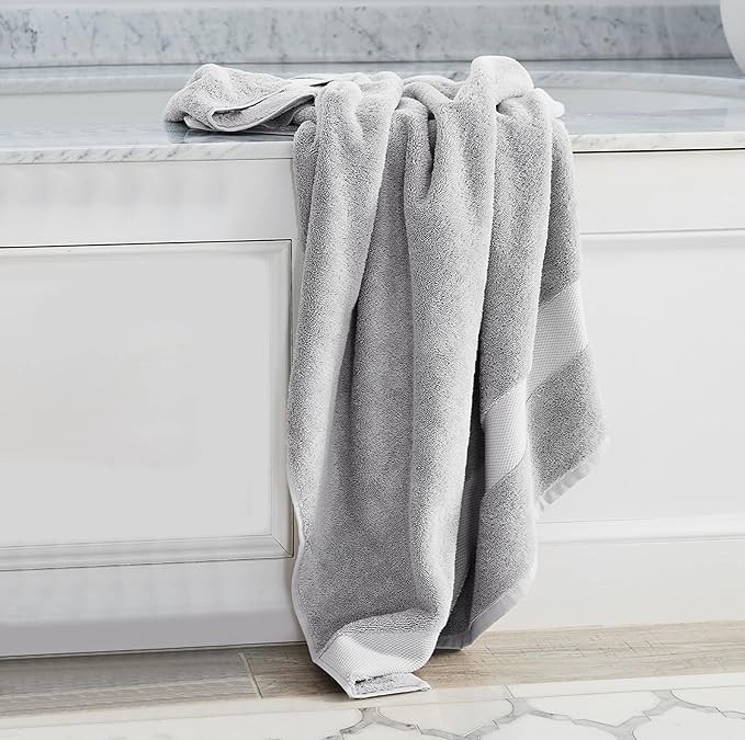 Delara Organic Cotton Luxuriously Plush Bath Sheet | GOTS & Oeko-TEX Certified | Premium Hotel Quality Towels | Feather Touch Technology| 650 GSM Long Staple|Soft, Quick Dry & Ultra-Absorbent 36"x70"