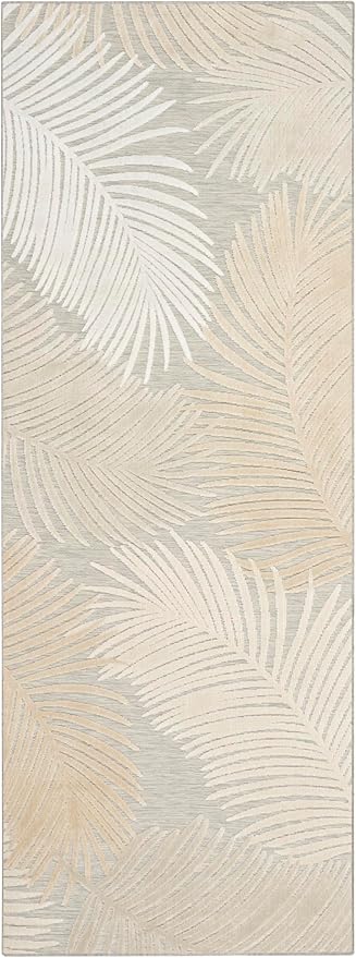 Nourison Home Suncoast Grey 2' x 6' Area Rug - Easy Clean, Non Shedding, Bed Room, Living Room, Dining Room, Kitchen (6' Runner)