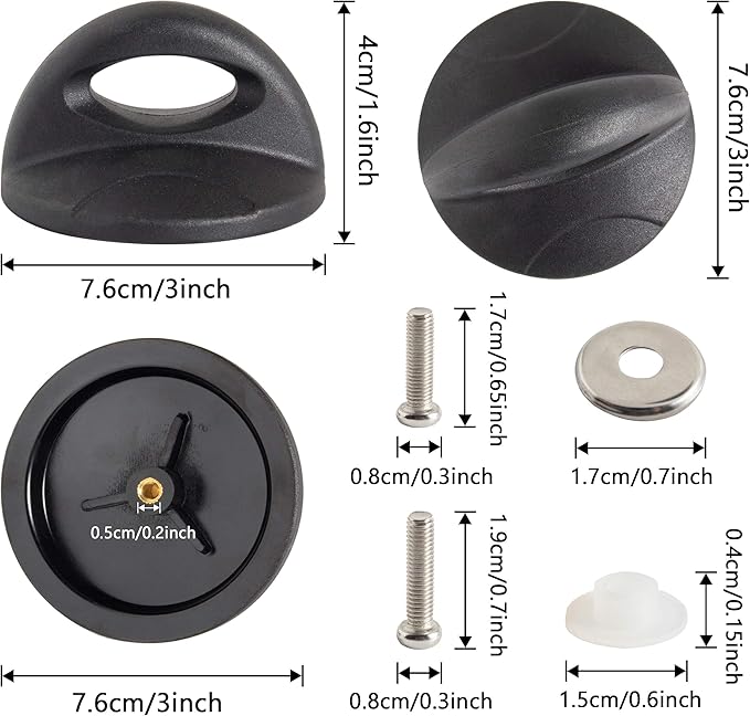 2 PACK Pot Lid Top Replacement Knob Sector Style. Kitchen Cookware Universal Replacement Pan Lid Holding Handles.