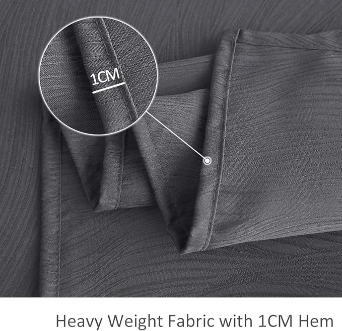 maxmill Jacquard Table Cloth Waving Pattern Water Proof Wrinkle Free Heavy Weight Soft Tablecloth Decorative Fabric Table Cover for Outdoor and Indoor Use Rectangular 60 x 104 Inch Charcoal