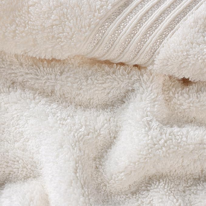 Superior Egyptian Cotton 10-Piece Face Towel Set , Small Towels For Facial, Spa, Quick Dry, Absorbent Towels, Bathroom Accessories, Guest Bath, Home Essentials, Washcloth, Airbnb, Ivory