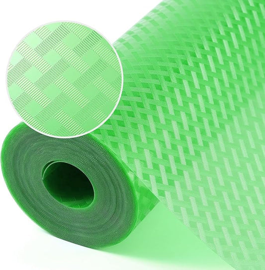 Green Fridge Liner Shelf Liners for Kitchen Cabinet Refrigerator Liners Waterproof & Oil-Proof Kitchen Cupboard Liner Non Adhesive Drawer Mats EVA Material for Shelves 11.8 x 393.7 Inches