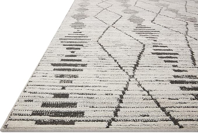Loloi Kamala Collection KAM-02 Charcoal/Dove 5'-3" x 7'-9" Area Rug