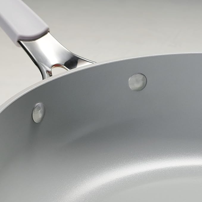 Tramontina All-in-One Plus Pan Set, 5-Quart Ceramic Non Stick Cooking Pan with Lid, Steamer Insert, Bamboo Utensil and Trivet, Gray