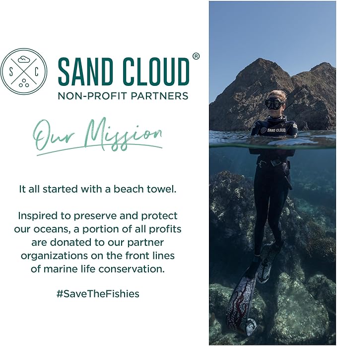 Sand Cloud Turkish Beach Towel - Sand Free - 100% Organic Turkish Cotton Yarn - Quick Dry Towel for Beach, Picnic, Blanket or Bath - As Seen on Shark Tank - Marine Life (Crush Turtle Fucshia)