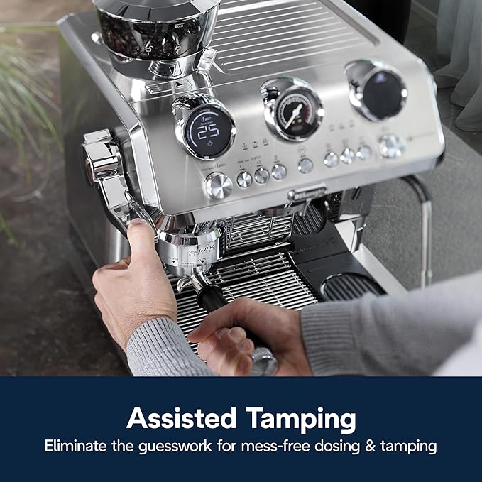 De'Longhi La Specialista Maestro Espresso Machine with Grinder, Auto & Manual Milk Frother – Bean-to-Cup Cold Brew Coffee with Cold Extraction Technology, Variable Temp & Tamping Tool, 8 Drink Presets