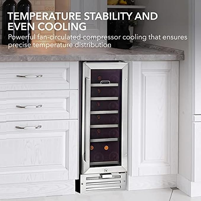 Whynter BWR-18SD 18 Bottle Built-In Wine Refrigerator, Multicolor