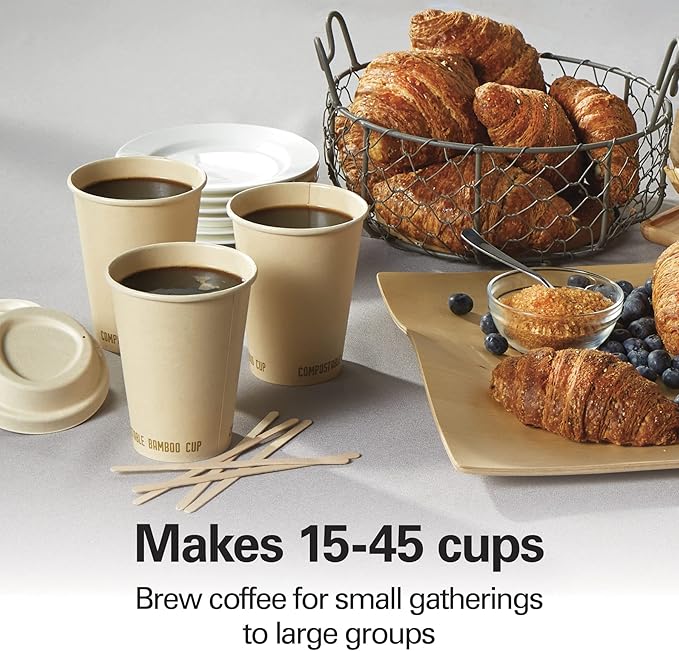 Hamilton Beach 45 Cup Coffee Urn and Hot Beverage Dispenser, Silver (40519)