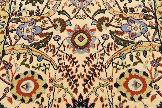 Unique Loom Espahan Collection Area Rug - Cape Cod (4' 1" x 6' 1" Rectangle, Cream/ Black)