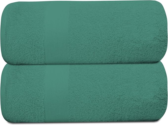 Softolle 100% Cotton Luxury Bath Sheets - Pack of 2 (35" x 70") | Super Soft, Quick-Dry & Highly Absorbent Towels for Bathroom, Home, Spa & Gym (Dusty-Green)