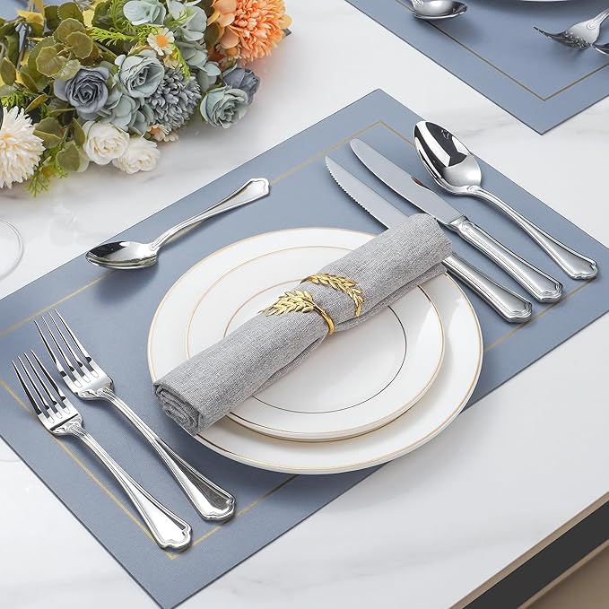 Silverware Set for 8, 40 Piece Flatware Set 18/10 Stainless Steel, High End Silverware, Fork Knife and Spoon Set, High End Flatware, Ideal for Gift