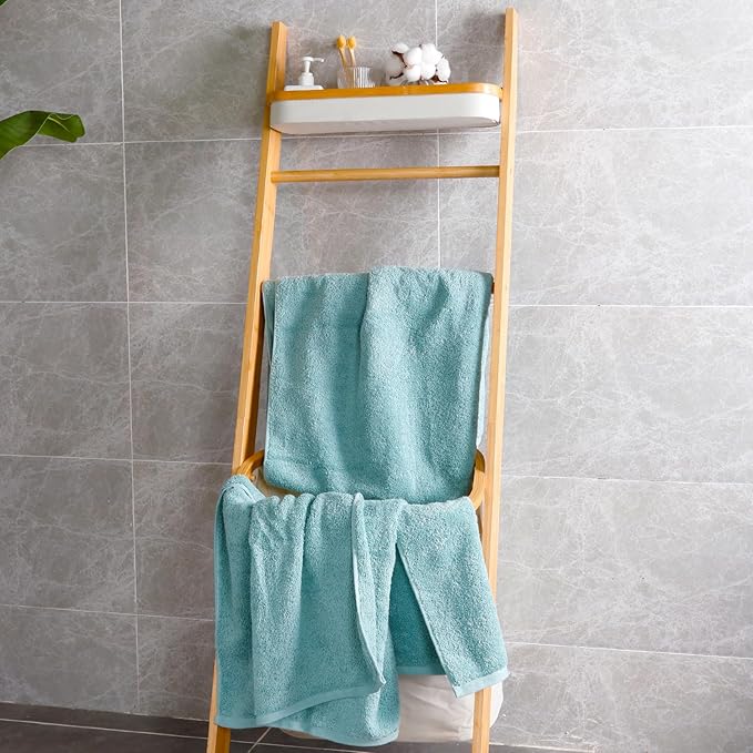 SEMAXE 12-Piece Family Bathroom Towel Set - 100% Cotton, 4 Bath Towels, 4 Hand Towels, 4 Washcloths, Ultra-Soft and Super Absorbent, Lighter Weight