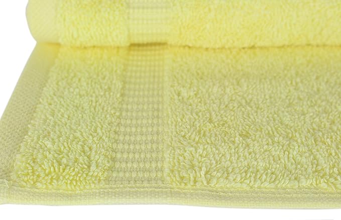 SALBAKOS 100% Turkish Cotton Washcloth Set of 12 13x13 inch | Heirloom Quality | Hotel & Spa Collection | Ultra Soft, Super Absorbent, Washcloth Towels | Made in Turkey (Yellow, 12 Washcloths)