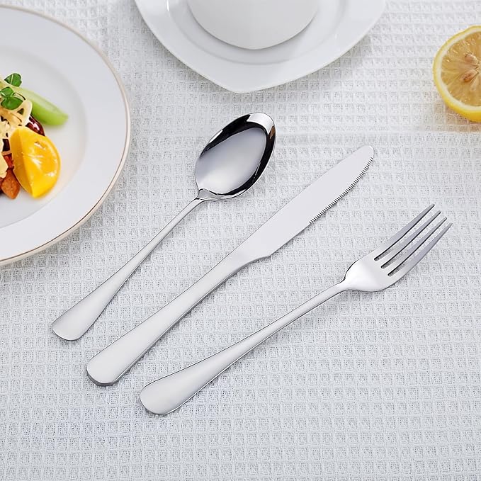 36 Piece Dinner Fork Set (8 Inches) - Premium Stainless Steel Silverware Forks -Table Forks, Metal Forks for Home or Restaurant, Mirror Polished And Dishwasher Safe