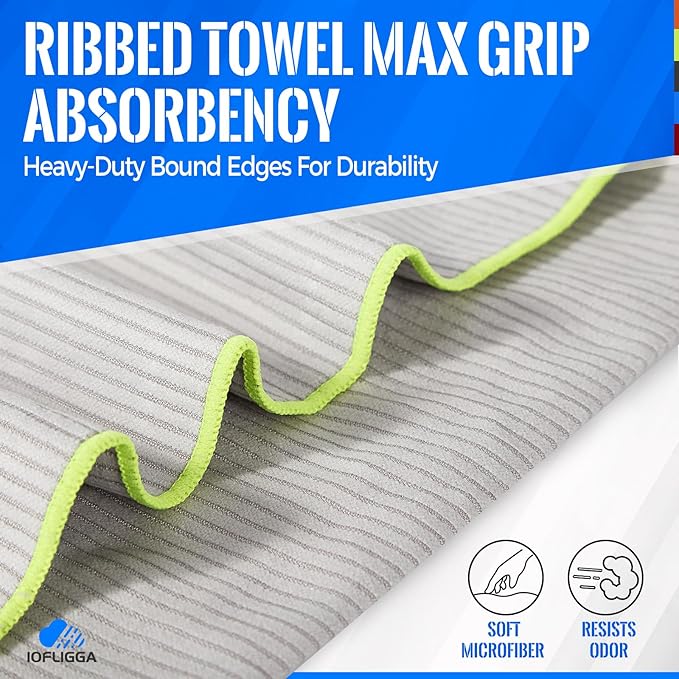 5 Pack Microfiber Gym Towels – Quick Dry, Super Absorbent, Lightweight & Compact Sweat and Workout Towels for Travel, Camping, Hot Yoga, Beach, and Sports (12 * 40" (5 Pack))