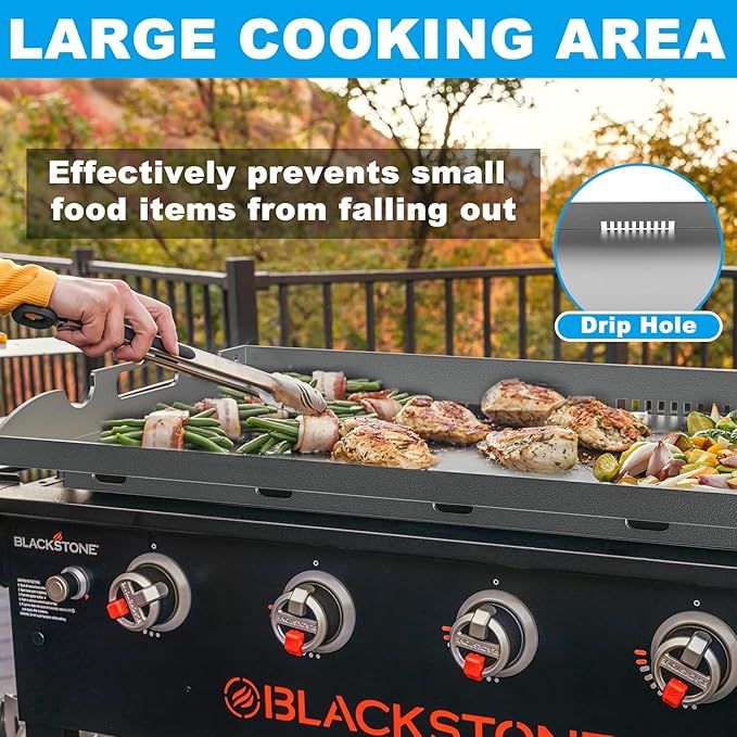 Flat Top Griddle Insert for Blackstone 36 Inch Griddle Powder Coated Steel Cooking Plate with Rear Grease System for Blackstone 1565 1554 1560 1803 1818 1825 1836