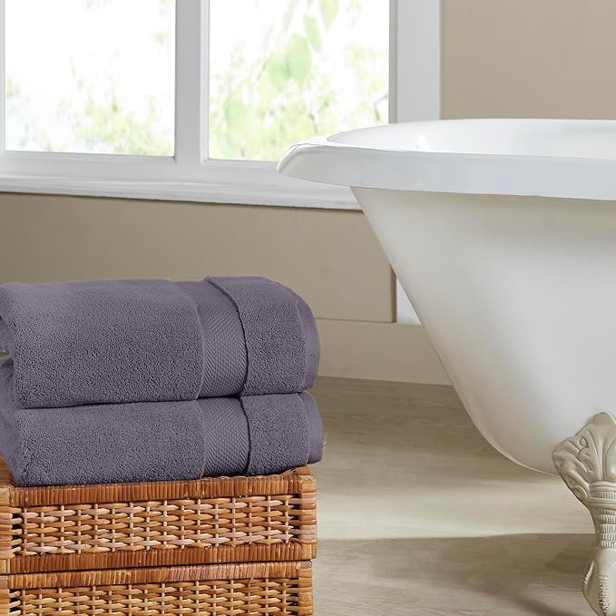 Modern Threads Luxury 6-Piece Quick-Dry Towel Set – Plush & Ultra-Absorbent for Spa-Like Experience, Gray