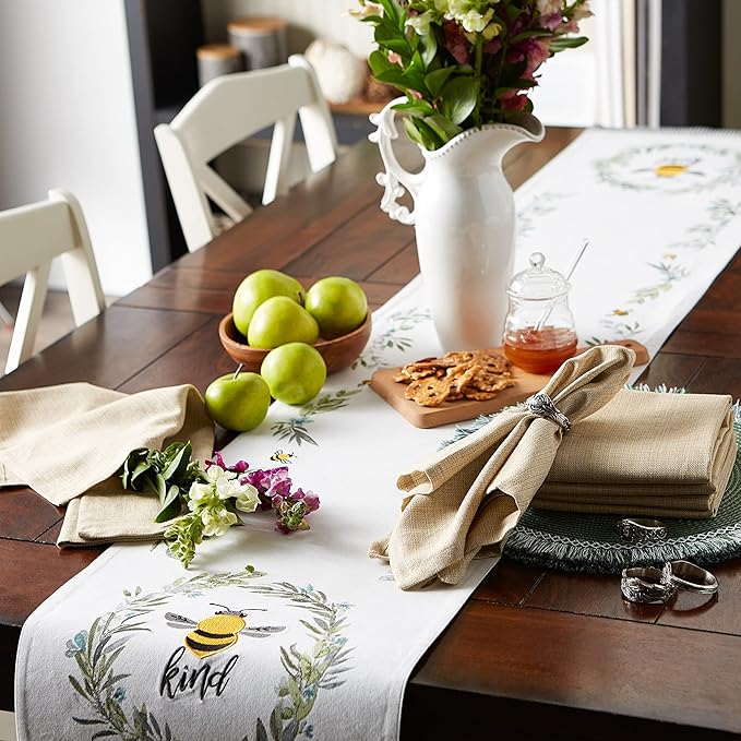 DII Variegated Tabletop Collection, Napkin Set, 20x20, Taupe, 6 Piece