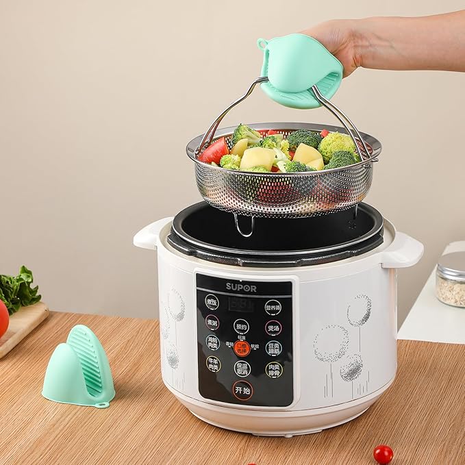 Vegetable Steamer Basket - Stainless Steel Pot Insert for Dumpling, Food Steamers & Cooking | Universal Fit for Most Pots (6 Qt)